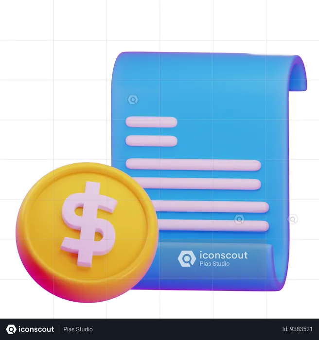 Financial Agreement  3D Icon