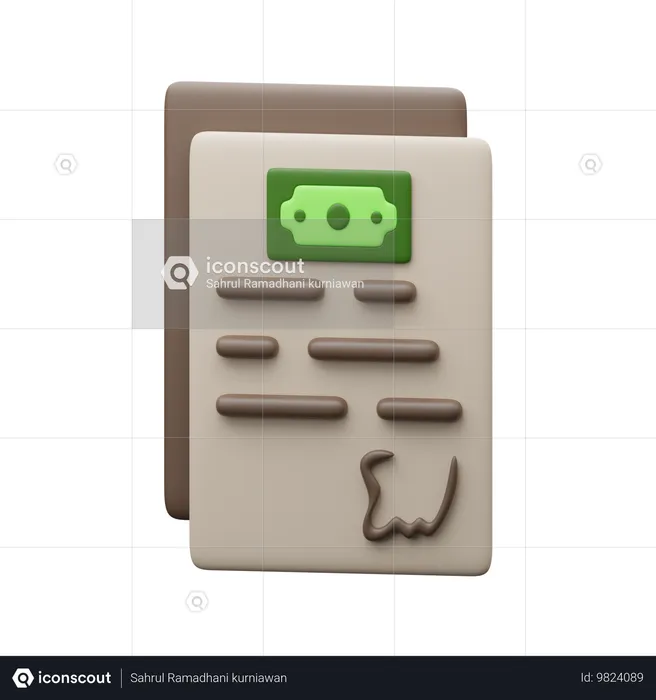 Financial agreement  3D Icon