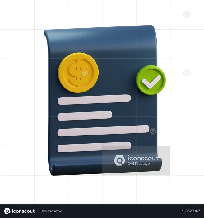 Financial Agreement  3D Icon