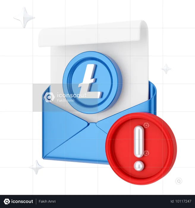 Financial Alert Email  3D Icon