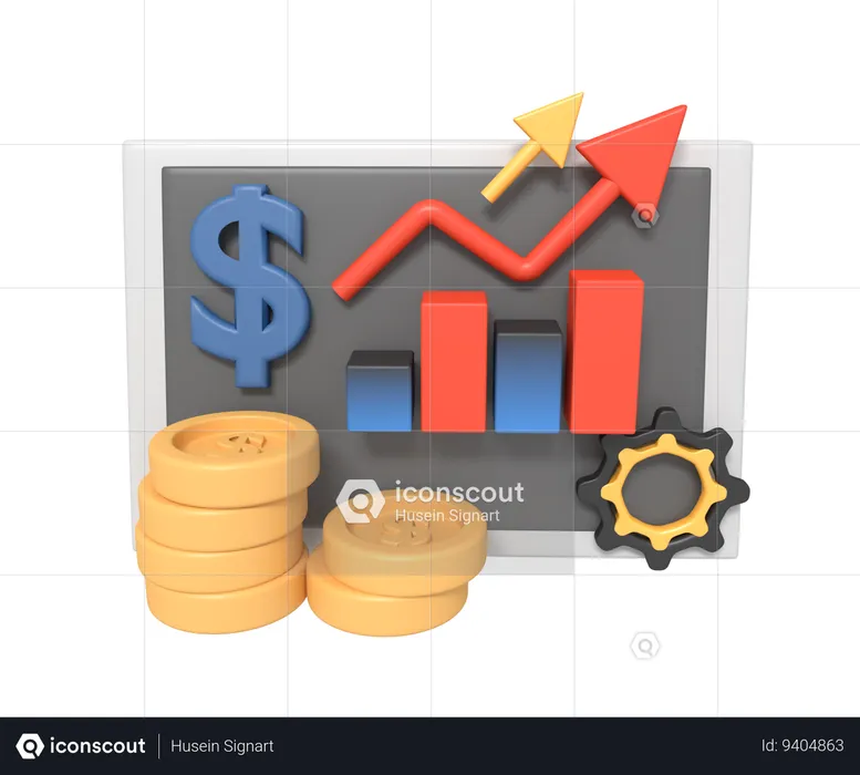 Financial analysis  3D Icon