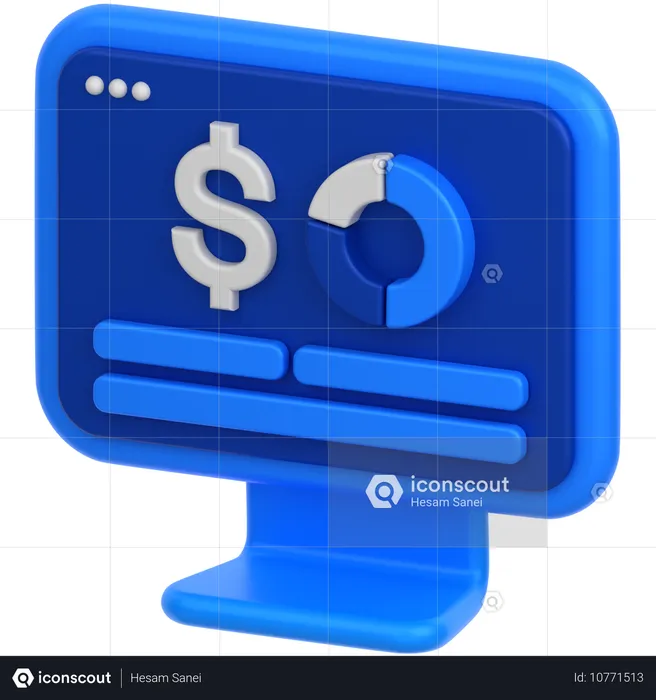 Financial analysis  3D Icon