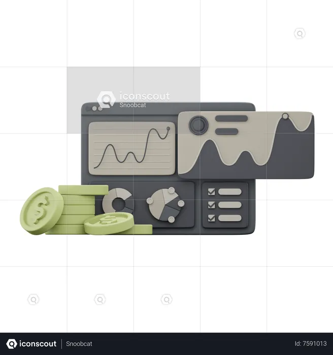 Financial Analysis  3D Icon