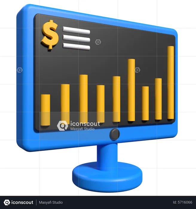 Financial Analysis  3D Icon