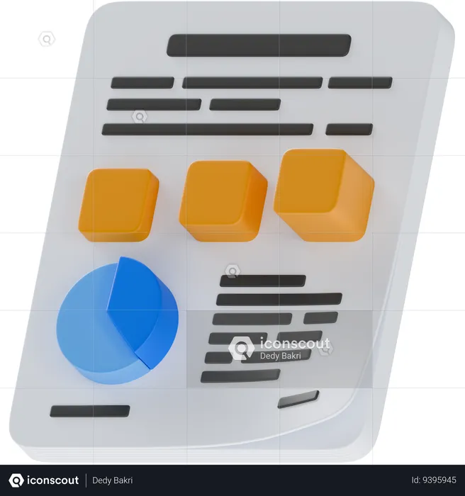 Financial Analysis  3D Icon