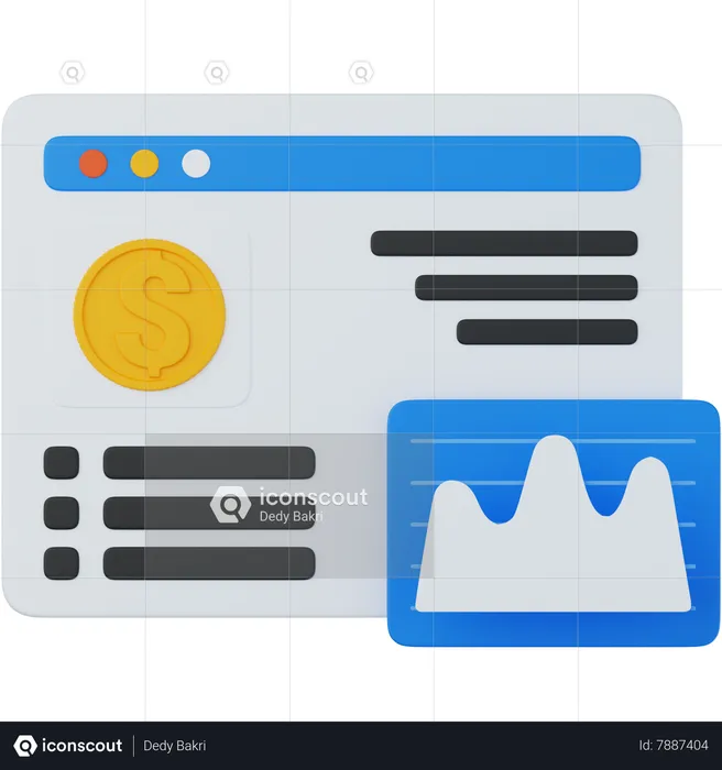 Financial Analysis  3D Icon