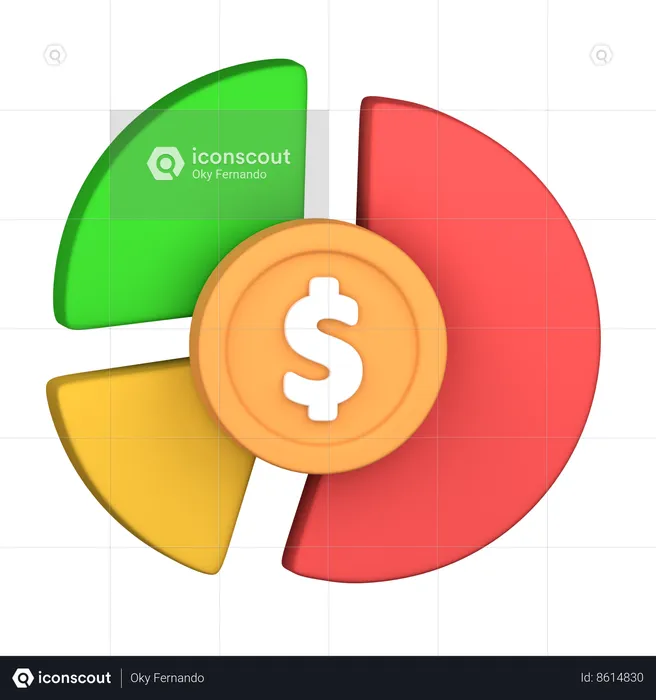 Financial Analysis Chart  3D Icon