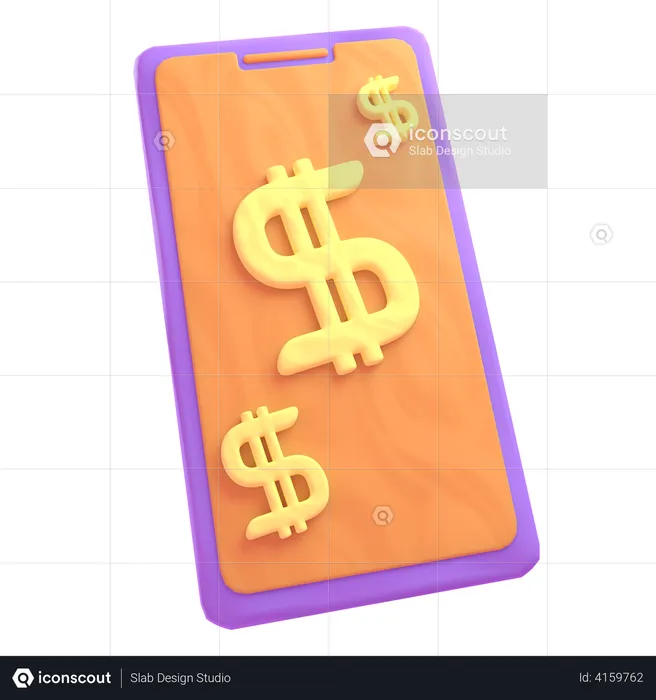 Financial App  3D Illustration