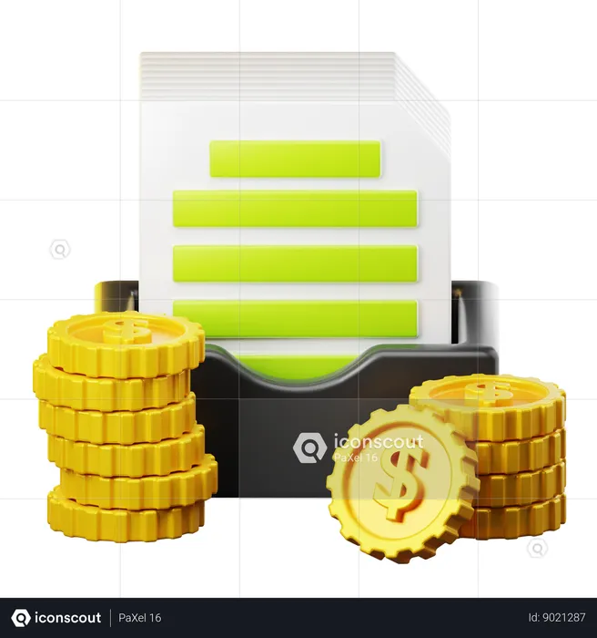 Financial Archive  3D Icon