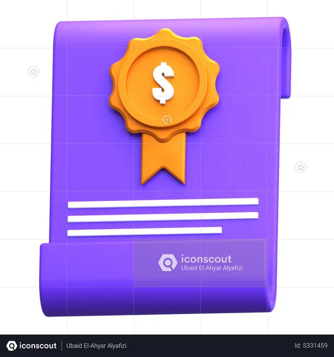 Financial Award  3D Icon