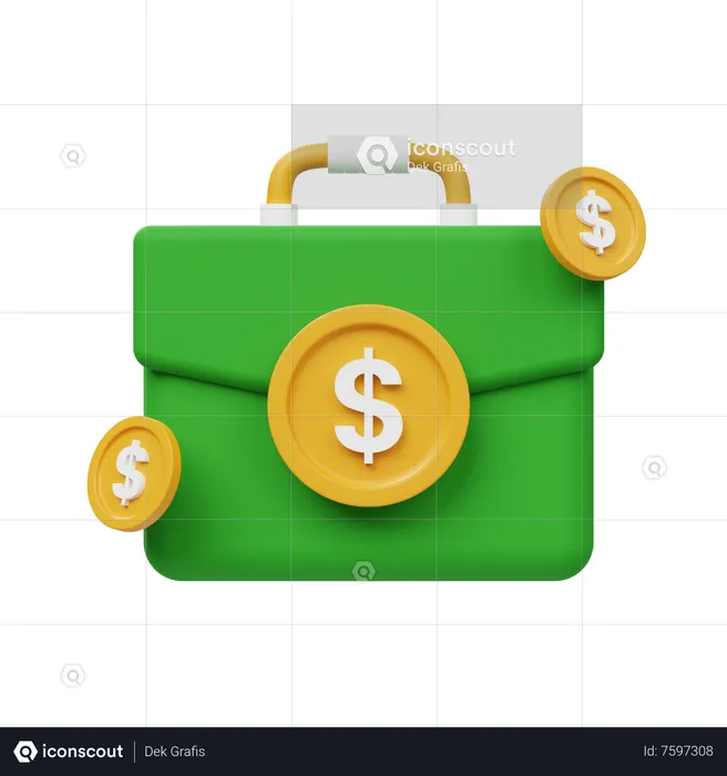 Financial Bag  3D Icon