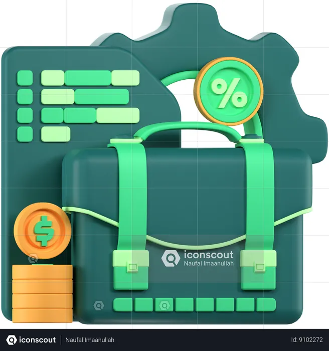 Financial Bag  3D Icon