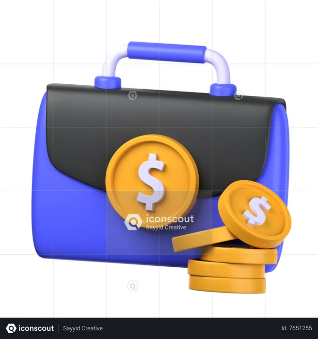 Financial Bag  3D Icon