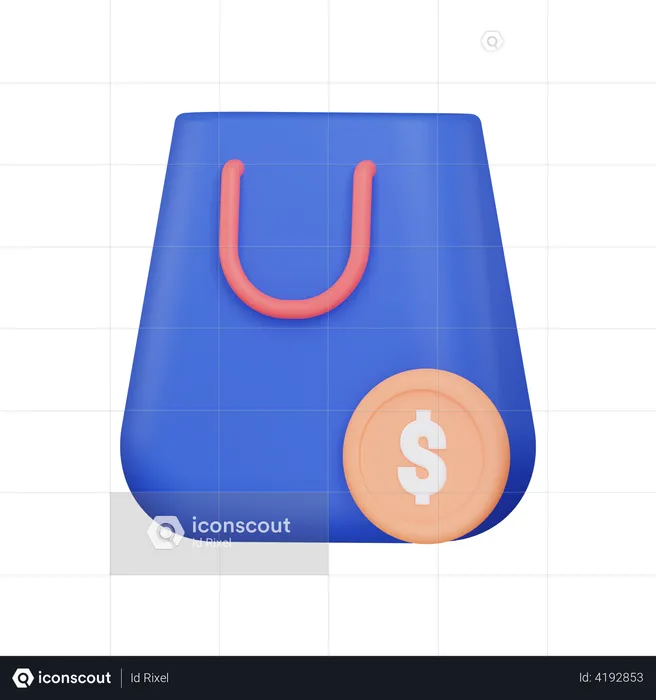 Financial Bag  3D Illustration