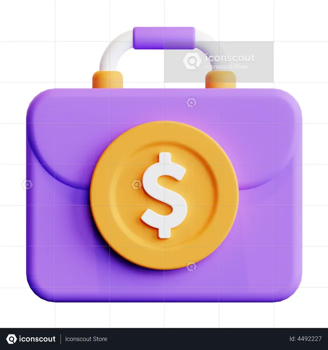 Financial Bag  3D Illustration