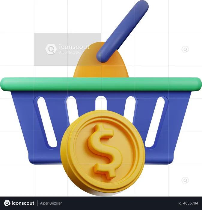 Financial Basket  3D Illustration