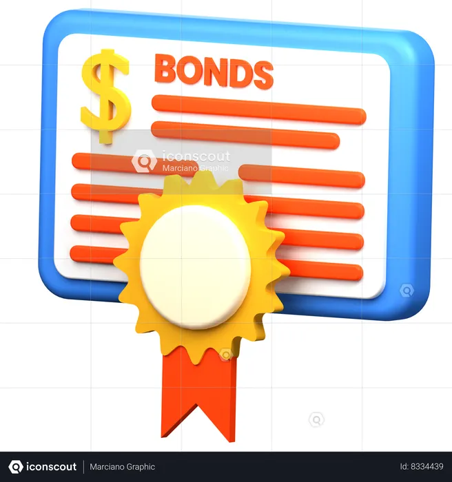 Financial Bonds  3D Icon