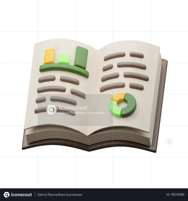 Financial book  3D Icon