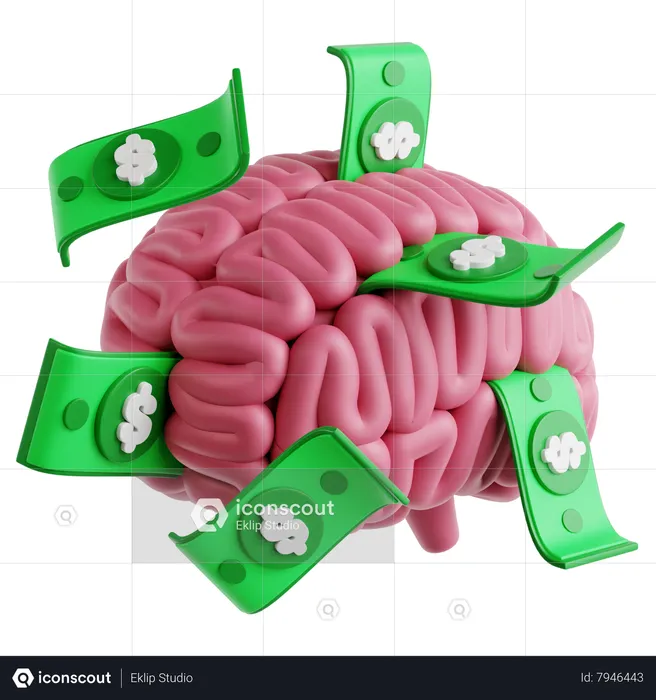 Financial Brain  3D Icon