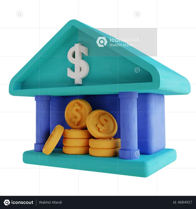 Financial Building  3D Illustration