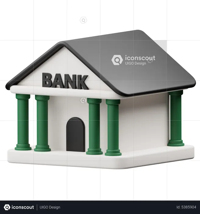Financial Building  3D Icon