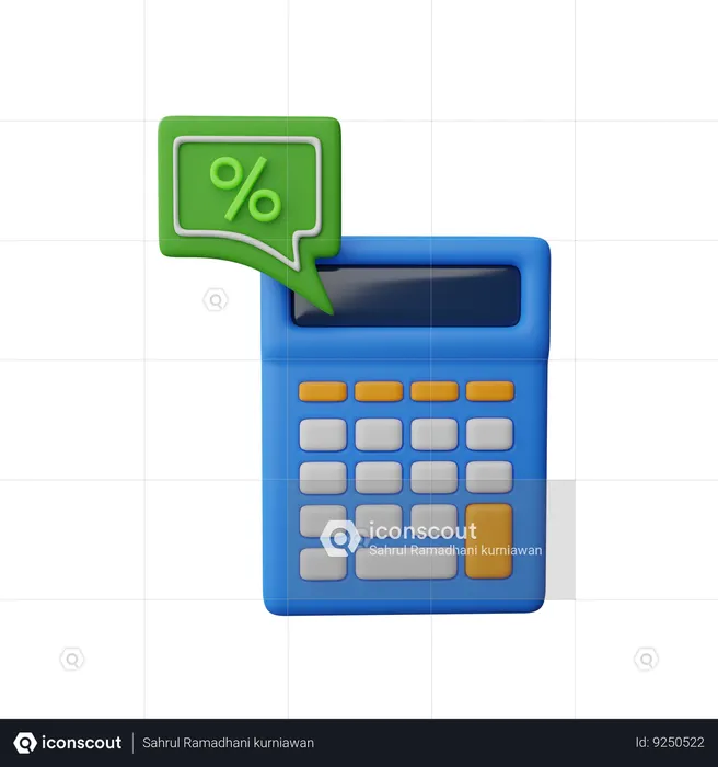 Financial calculation  3D Icon