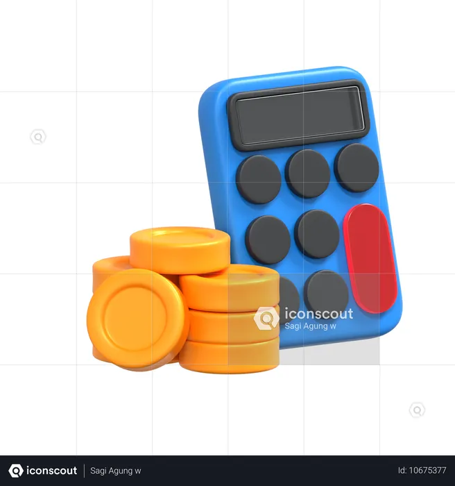 Financial Calculation  3D Icon