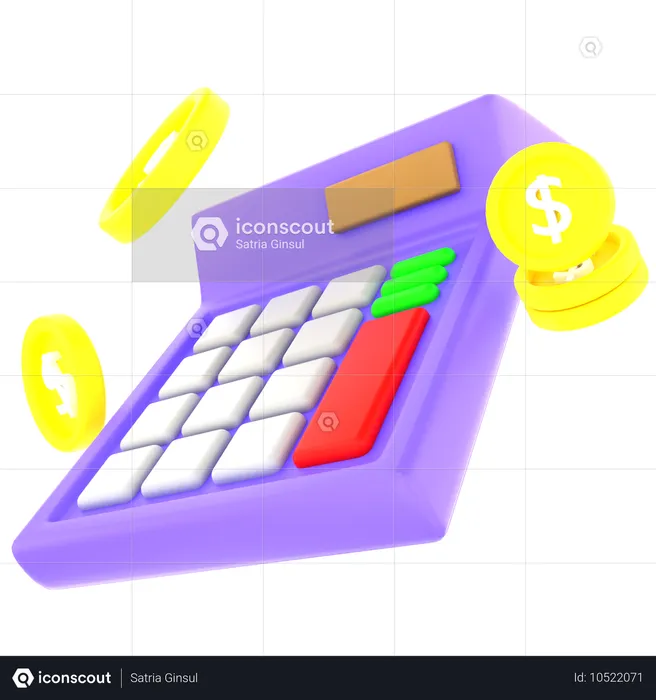 Financial calculation  3D Icon