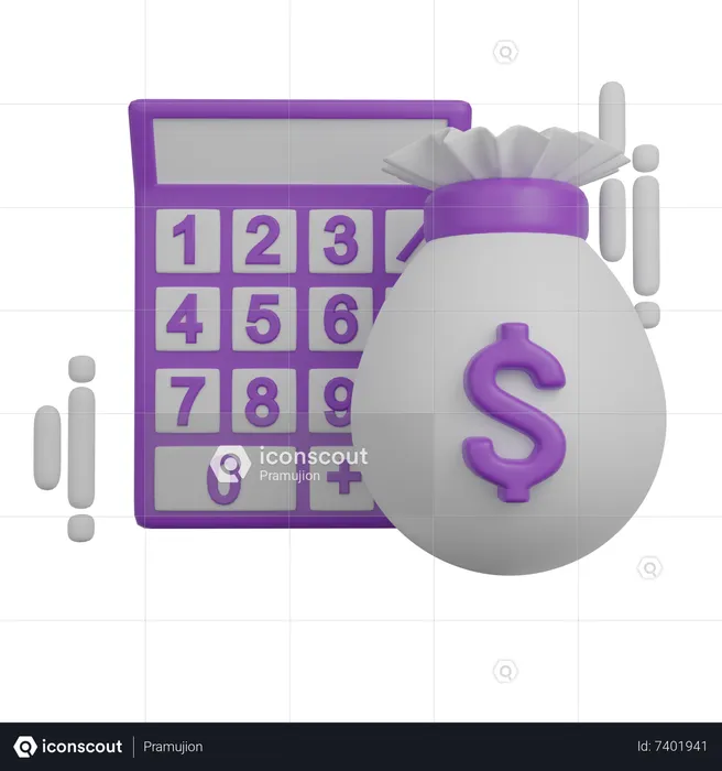 Financial Calculation  3D Icon