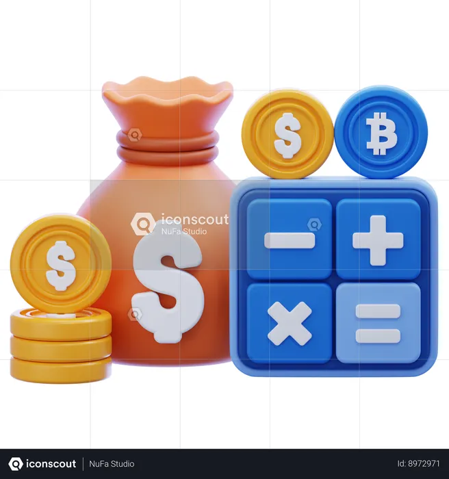 Financial Calculation  3D Icon