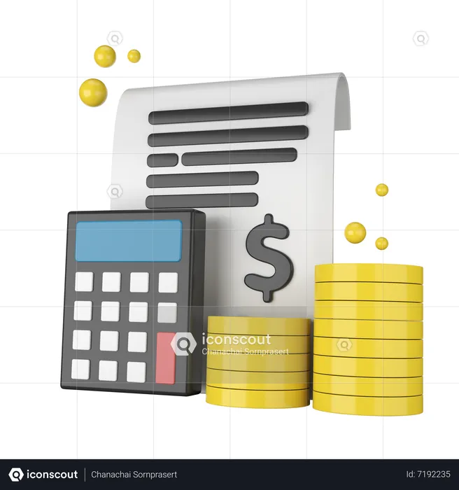 Financial Calculation  3D Icon