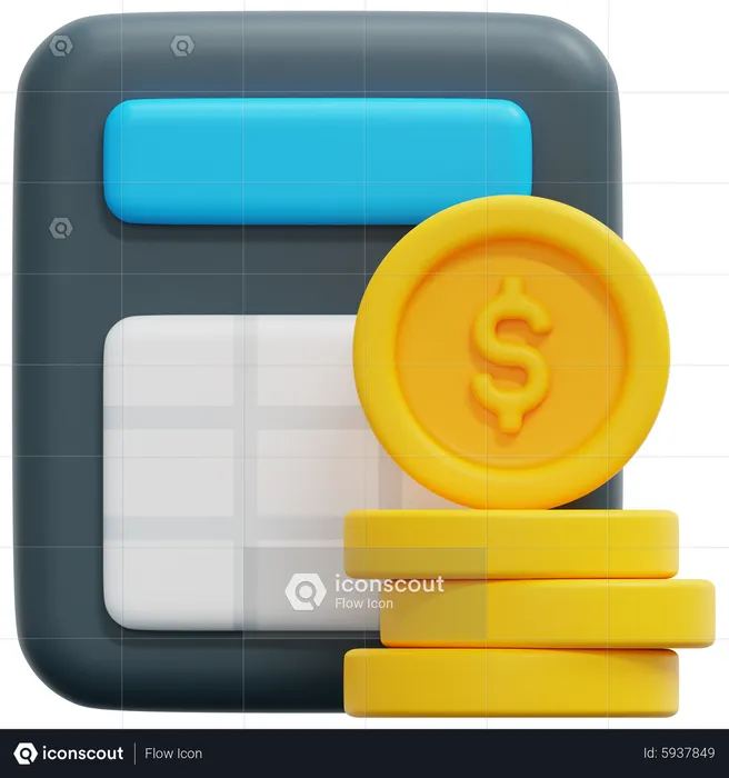 Financial Calculation  3D Icon