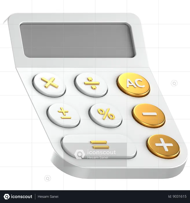 Financial Calculation  3D Icon