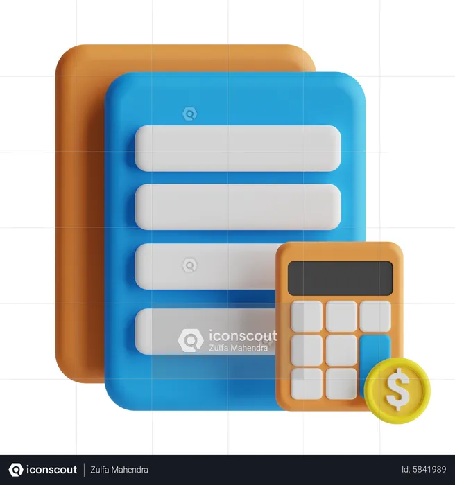 Financial Calculation  3D Icon