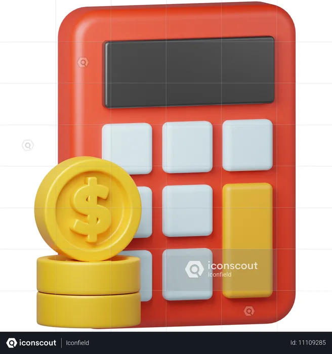 Financial Calculation  3D Icon