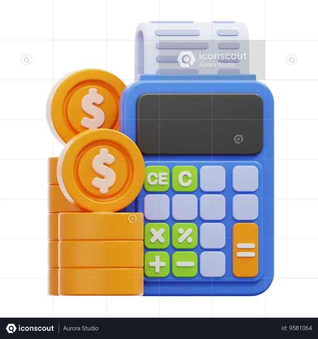 Financial Calculation  3D Icon