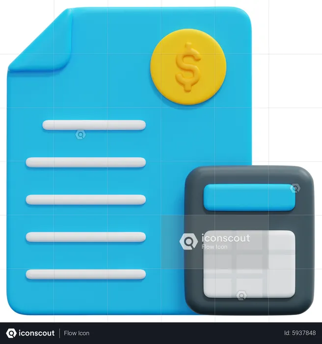 Financial Calculation  3D Icon