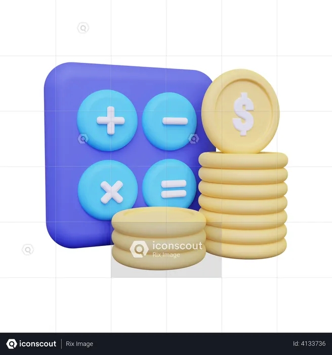 Financial Calculation  3D Illustration