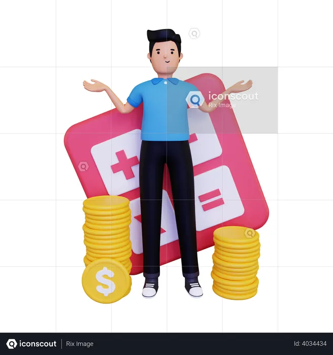 Financial calculations  3D Illustration