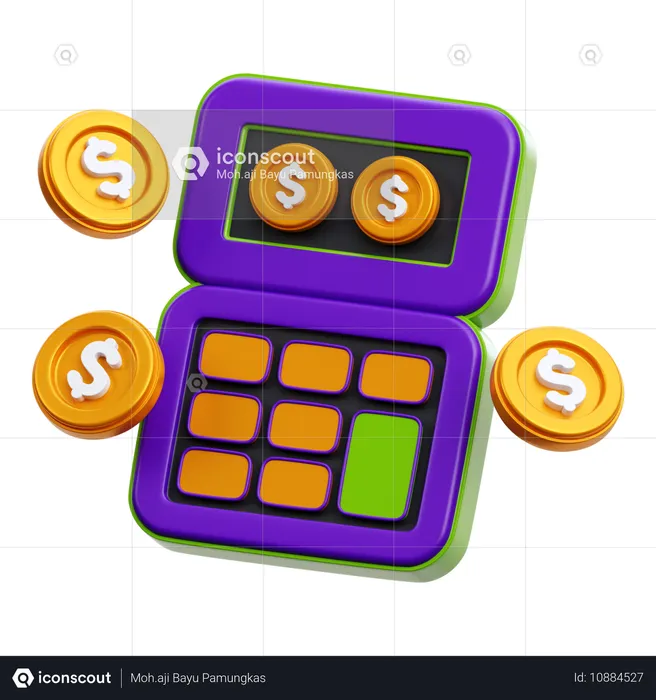 Financial Calculator  3D Icon