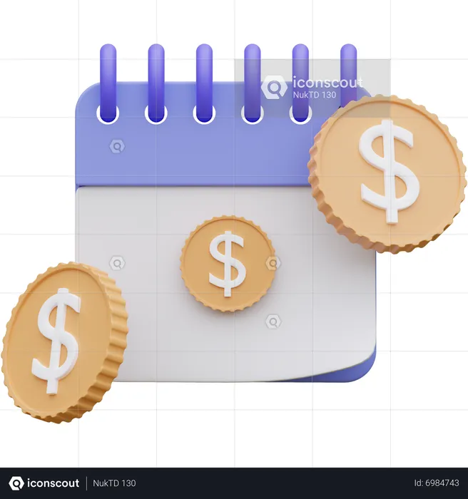 Financial Calendar  3D Icon