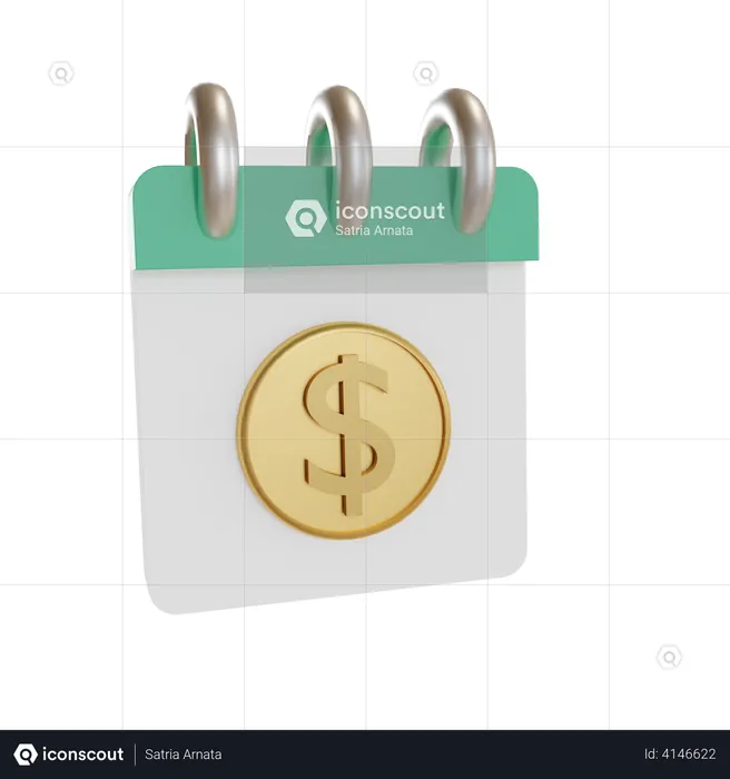Financial Calendar  3D Illustration