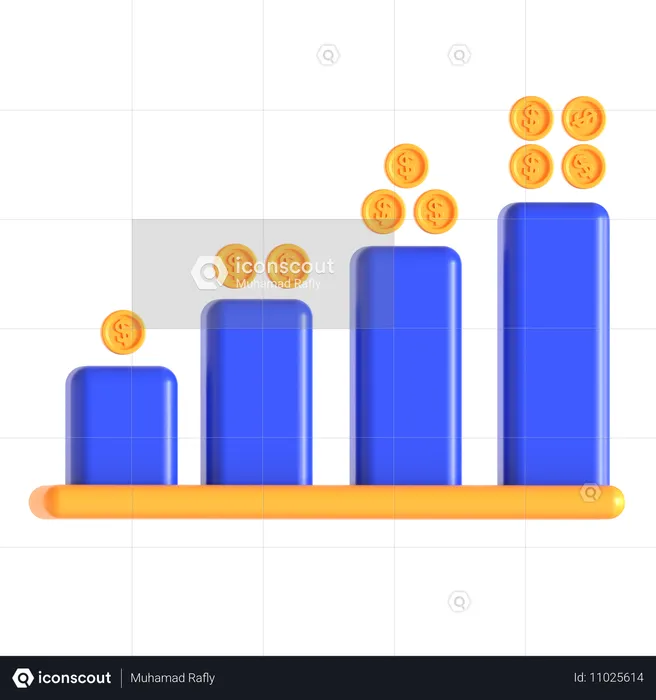 Financial Chart  3D Icon