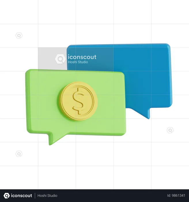 Financial Chat  3D Icon