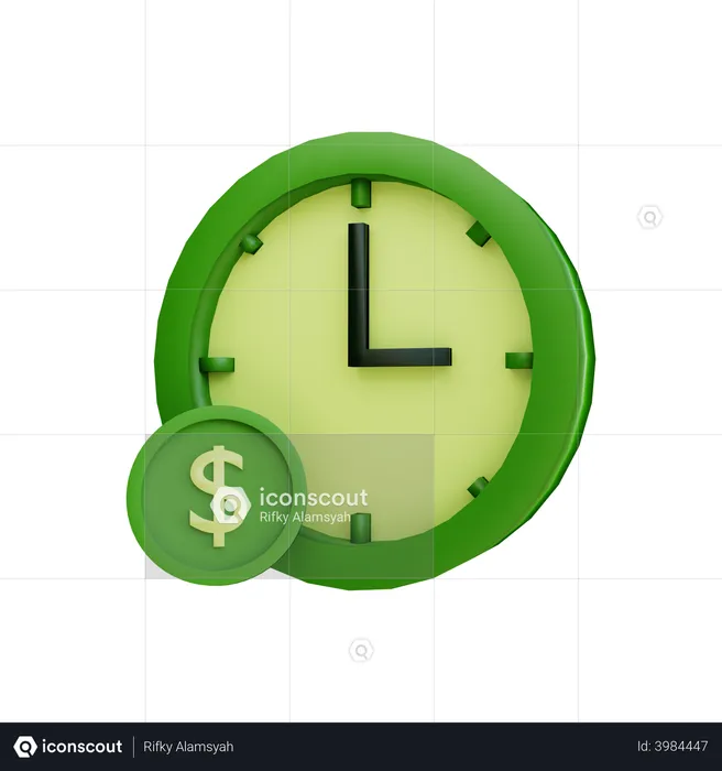 Financial clock  3D Illustration