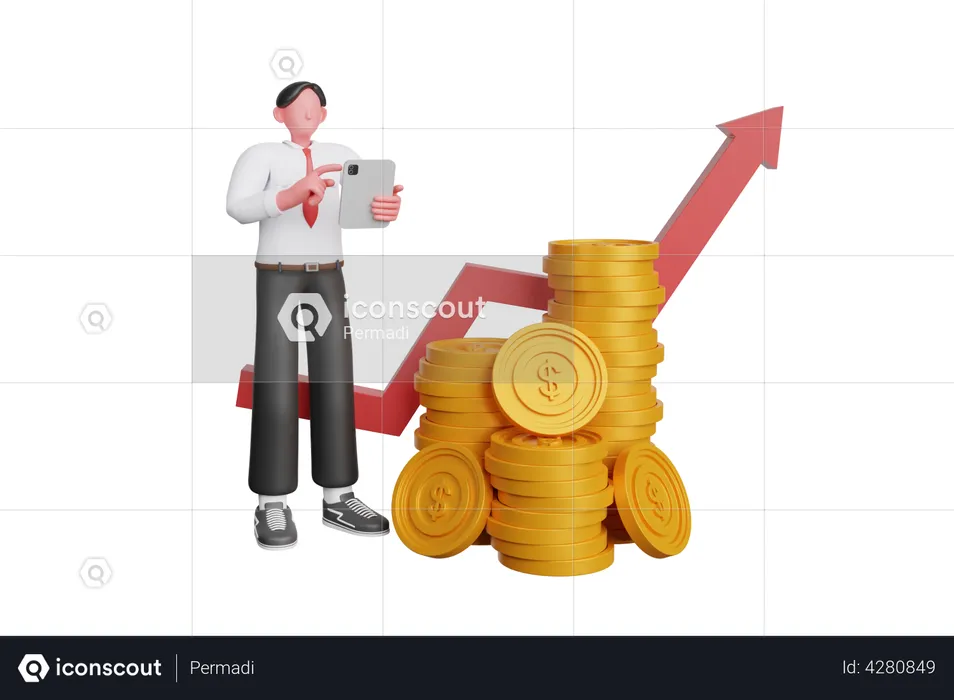 Financial Consulting  3D Illustration
