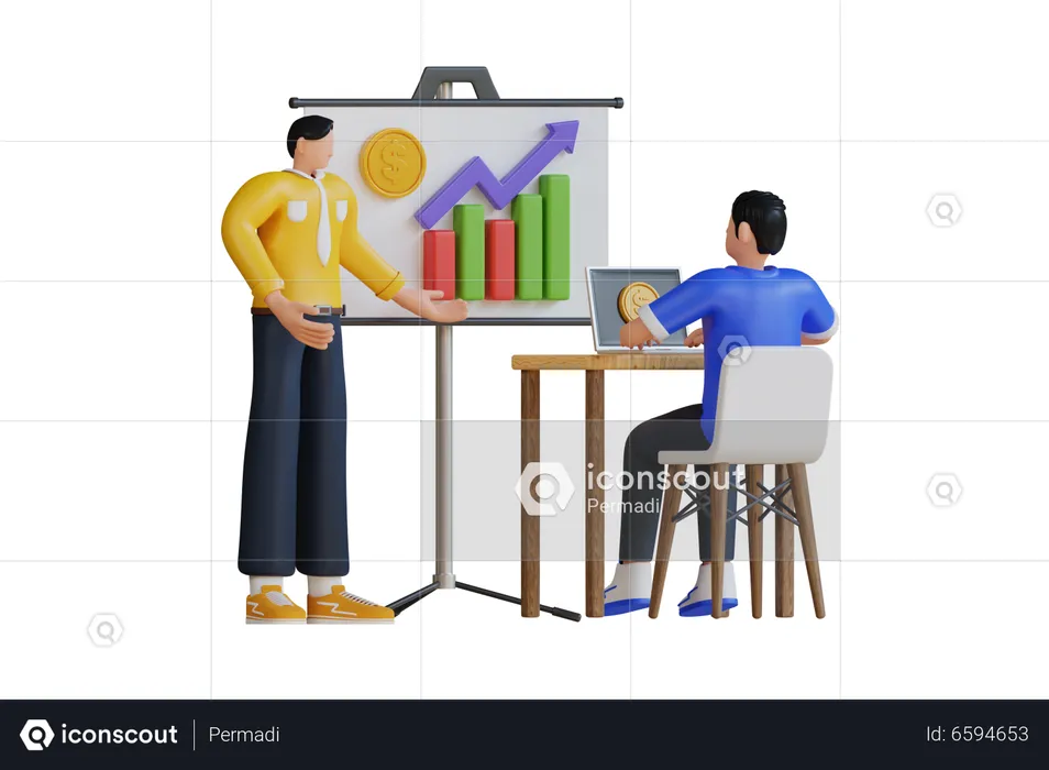 Financial Consulting Expert  3D Illustration
