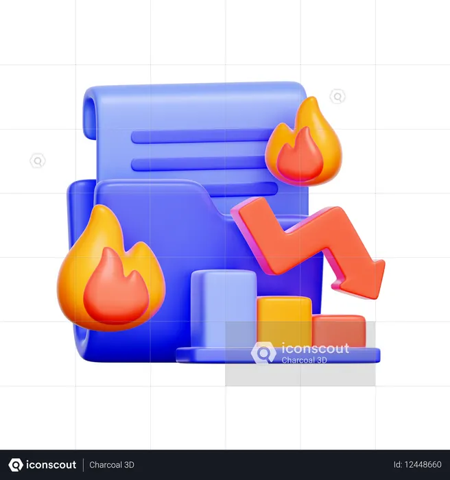 Financial Crisis Report  3D Icon