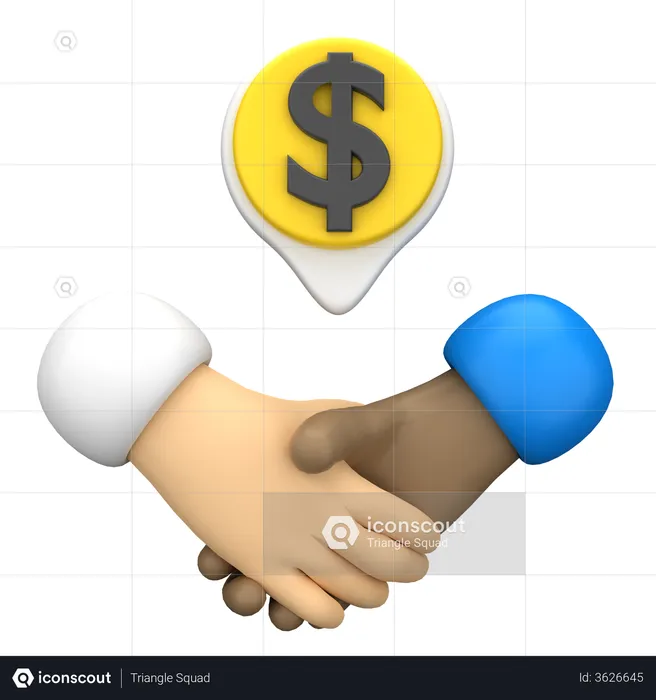 Financial Deal  3D Illustration