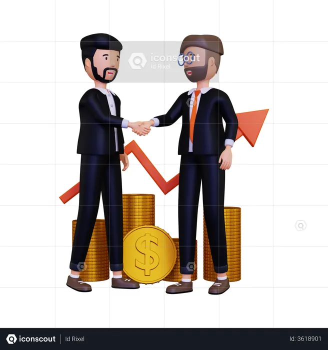 Financial Deal  3D Illustration